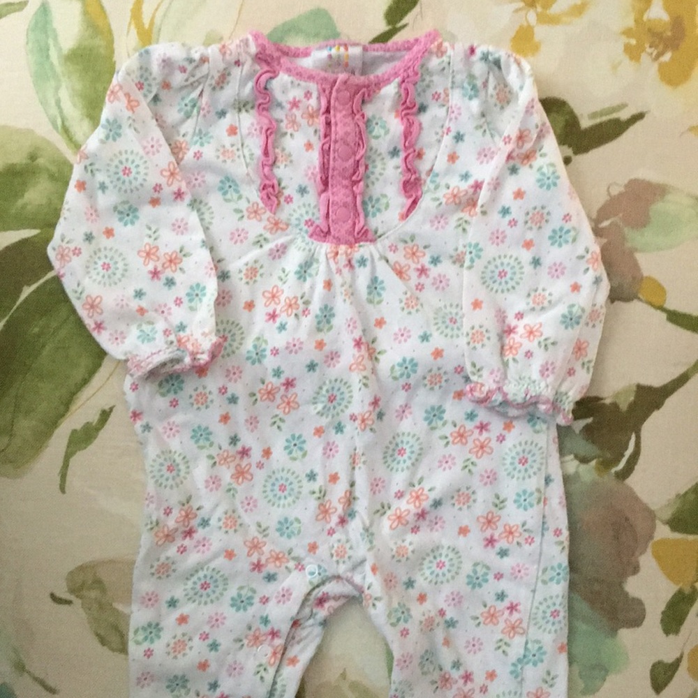 Absorba Footed Pajama in Floral Print, Size 6-9 mo